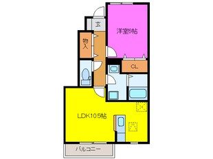 ロイヤルタウン染地台Ｃの物件間取画像